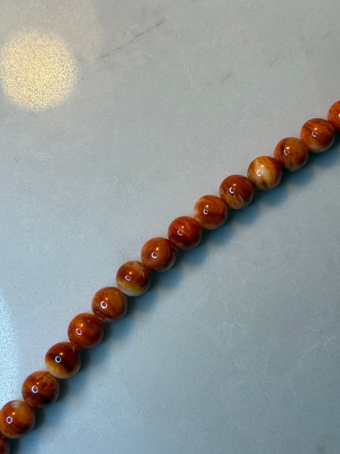6mm Round Red Spiny Oyster Beads