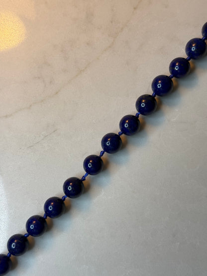 10mm Round Dark Blue Lapis Lazuli Beads