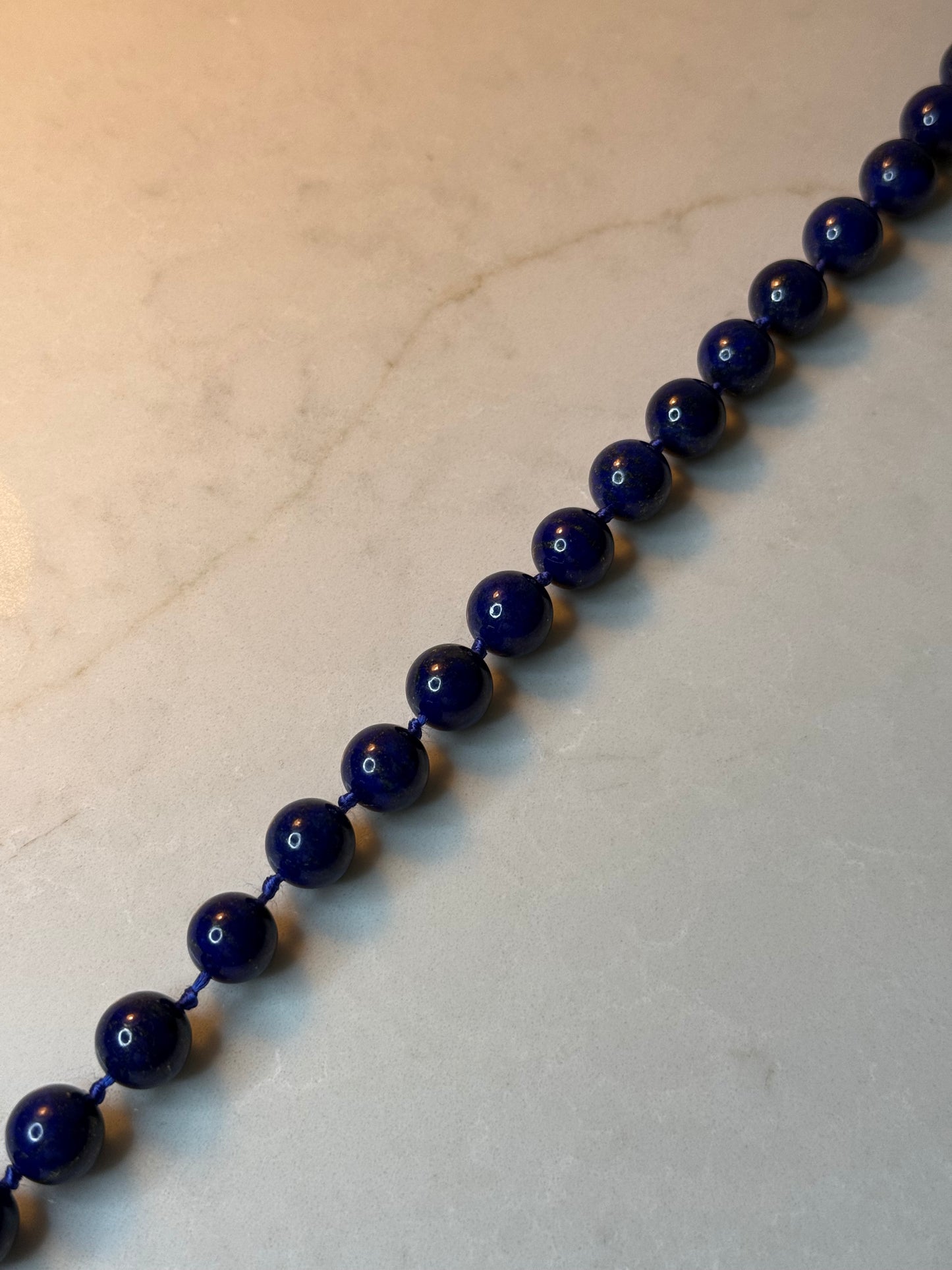 10mm Round Dark Blue Lapis Lazuli Beads